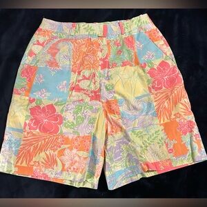 Lilly Pulitzer Patchwork Floral Shorts | Women’s Size 6 | Preppy Tropical